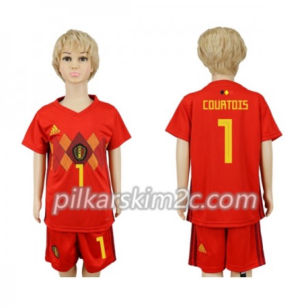 Koszulka Belgia Courtois 1 Dziecięca Główna Mistrzostwa Świata 2018 - Koszulki Piłkarskie